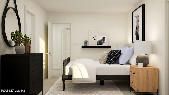 bedroom featuring baseboards and carpet floors