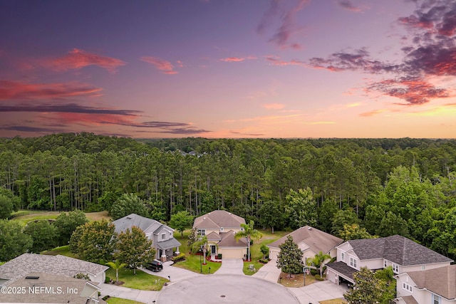 228 Gladstone Ct, Saint Johns, FL 32259 - aerial view at dusk of a wooded view and a residential view