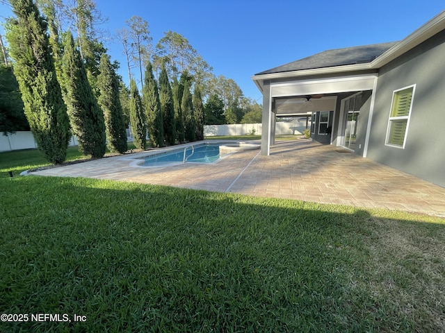 188 Irish Rose Rd, Saint Augustine, FL 32092 - view of pool featuring a yard, a fenced backyard, a fenced in pool, and a patio area