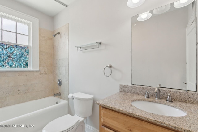 4949 Fremont St, Jacksonville, FL 32210 - full bath with vanity, washtub / shower combination, and toilet