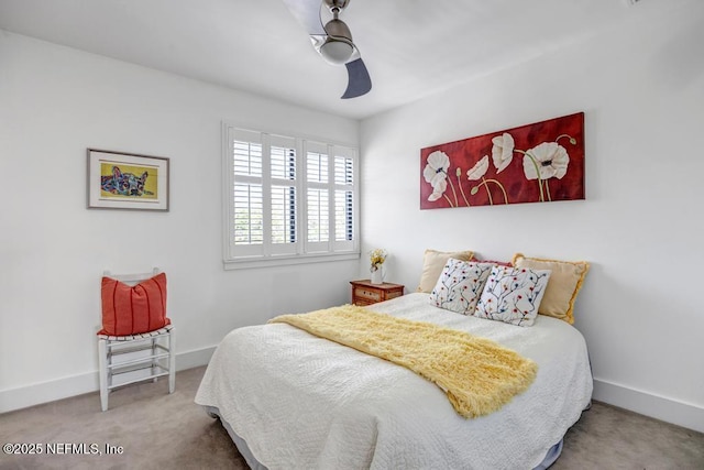 2325 Seminole Rd, Atlantic Beach, FL 32233 - carpeted bedroom featuring baseboards and ceiling fan