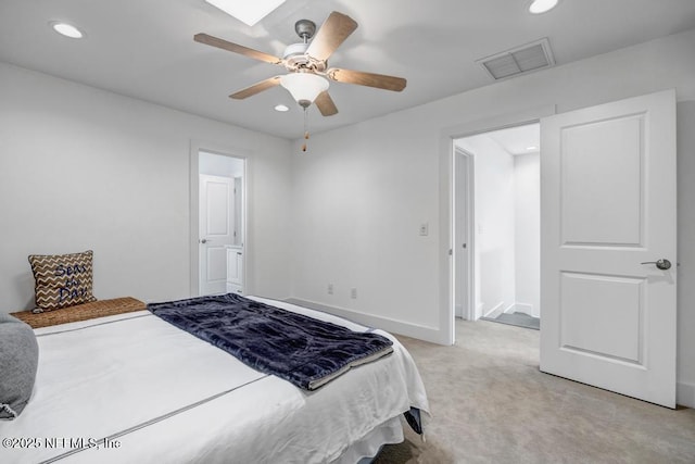 2325 Seminole Rd, Atlantic Beach, FL 32233 - bedroom featuring visible vents, recessed lighting, and light carpet