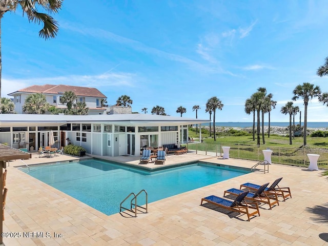 2325 Seminole Rd, Atlantic Beach, FL 32233 - community pool with fence and a patio