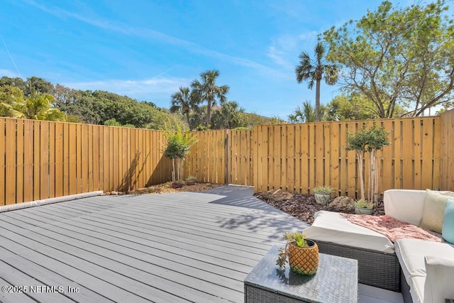 2325 Seminole Rd, Atlantic Beach, FL 32233 - deck with a fenced backyard and an outdoor living space
