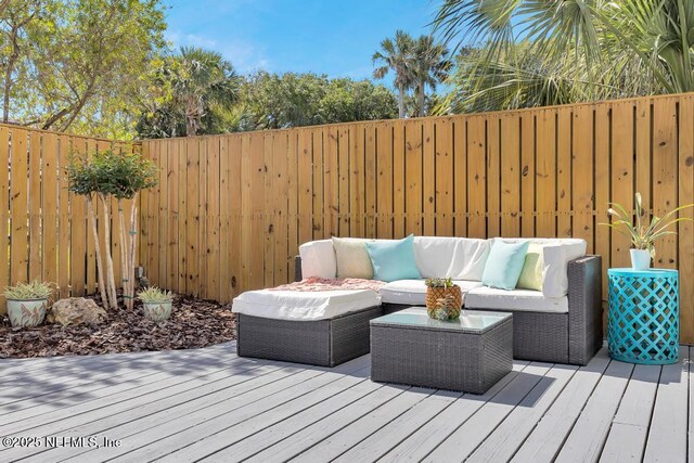 2325 Seminole Rd, Atlantic Beach, FL 32233 - deck with an outdoor hangout area and fence