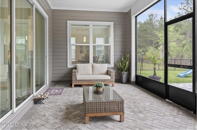 462 Hillendale Cir, Saint Johns, FL 32259 - sunroom featuring outdoor lounge area