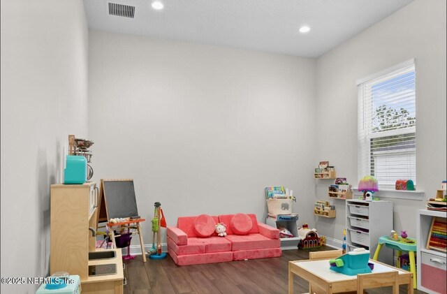 462 Hillendale Cir, Saint Johns, FL 32259 - playroom with recessed lighting, baseboards, visible vents, and wood finished floors