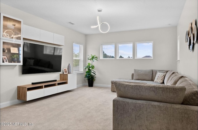 462 Hillendale Cir, Saint Johns, FL 32259 - carpeted living area featuring visible vents and baseboards