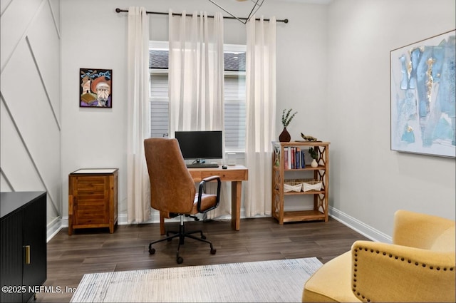 462 Hillendale Cir, Saint Johns, FL 32259 - home office with baseboards and wood finished floors