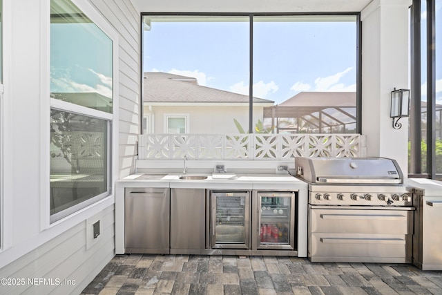 742 Honey Blossom Rd, Saint Johns, FL 32259 - exterior space with indoor wet bar, beverage cooler, stainless steel dishwasher, and a sink