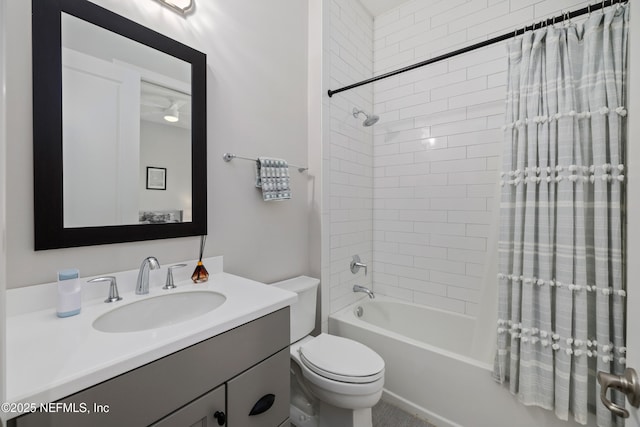 742 Honey Blossom Rd, Saint Johns, FL 32259 - full bathroom featuring vanity, toilet, and shower / bath combination with curtain