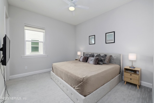 742 Honey Blossom Rd, Saint Johns, FL 32259 - bedroom with baseboards, ceiling fan, and light colored carpet