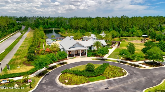 742 Honey Blossom Rd, Saint Johns, FL 32259 - drone / aerial view featuring a water view and a wooded view