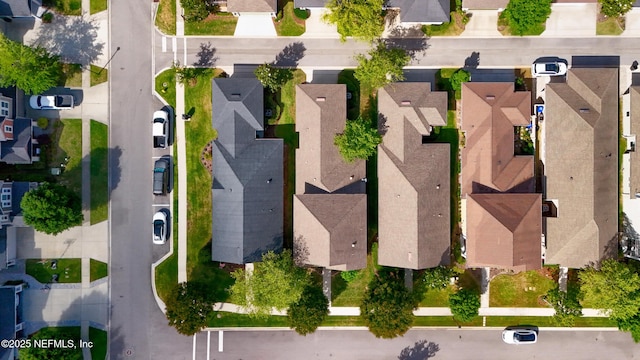 aerial view with a residential view