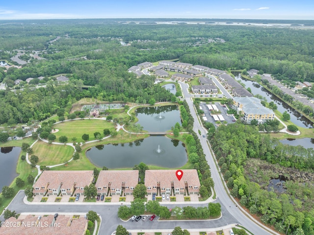 24 Fawn Gully Ln Unit E, Ponte Vedra, FL 32081 - aerial view of property and surrounding area featuring a large body of water and a forest