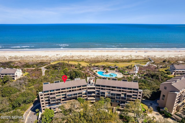 1107 Beach Walker Rd Unit 1107, Amelia Island, FL 32034 - drone / aerial view with a beach view and a water view
