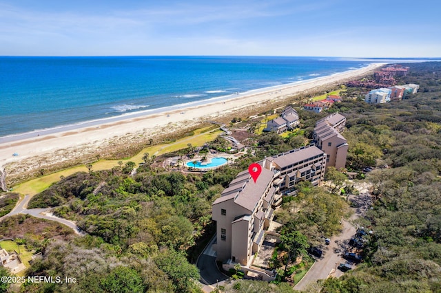 1107 Beach Walker Rd Unit 1107, Amelia Island, FL 32034 - bird's eye view with a water view and a beach view