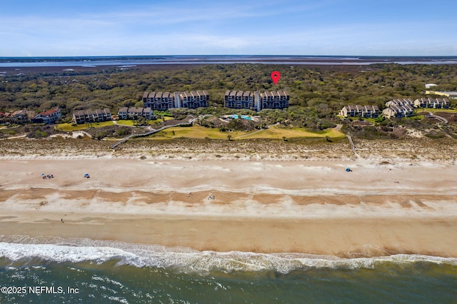 1107 Beach Walker Rd Unit 1107, Amelia Island, FL 32034 - bird's eye view featuring a water view and a view of the beach