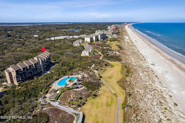 1107 Beach Walker Rd Unit 1107, Amelia Island, FL 32034 - aerial view with a water view and a view of the beach