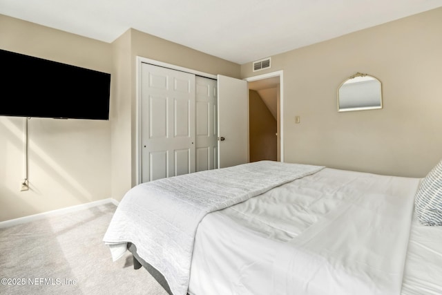 1107 Beach Walker Rd Unit 1107, Amelia Island, FL 32034 - carpeted bedroom featuring baseboards, visible vents, and a closet