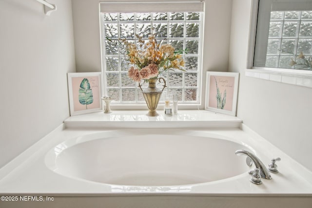 bathroom view of a bath