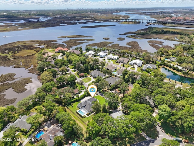 13815 Admirals Bend Dr, Jacksonville, FL 32225 - aerial view featuring a water view and a residential view