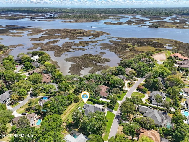 13815 Admirals Bend Dr, Jacksonville, FL 32225 - bird's eye view with a residential view and a water view