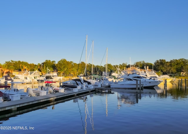 13815 Admirals Bend Dr, Jacksonville, FL 32225 - view of dock with a water view