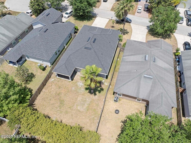 drone / aerial view with a residential view
