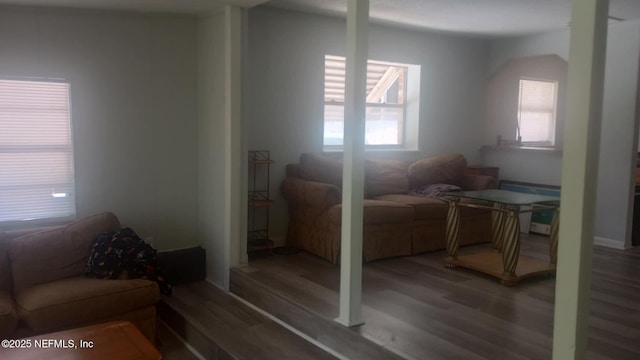 interior space with wood finished floors