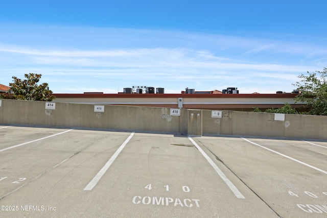 view of uncovered parking lot