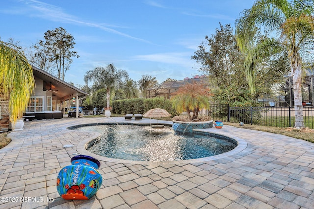 3626 Kapalua Ct, Green Cove Springs, FL 32043 - view of pool with a fenced in pool, fence, a patio area, and outdoor lounge area