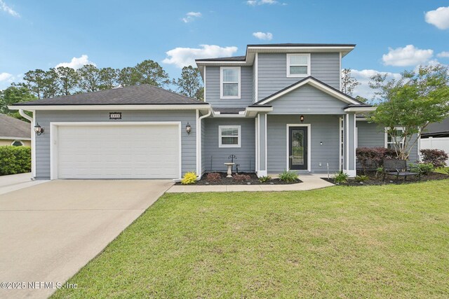 2968 Ravine Hill Dr, Middleburg, FL 32068 - traditional home featuring concrete driveway, a garage, and a front lawn