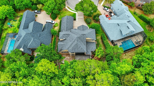 725 Carthage Pl, Saint Johns, FL 32259 - aerial view of residential area with a pool area