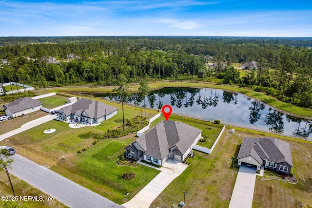 36039 Pitch Ln, Hilliard, FL 32046 - bird's eye view of a forest and a large body of water