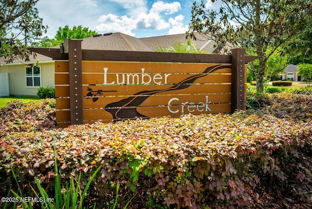 view of community sign