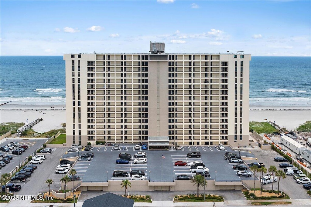 1301 1st St S Unit 801, Jacksonville Beach, FL 32250 - view of building exterior with a view of the beach and a water view