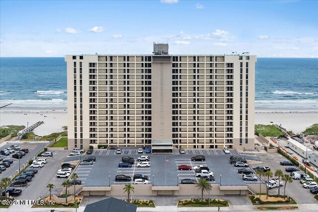 1301 1st St S Unit 801, Jacksonville Beach, FL 32250 - view of building exterior with a view of the beach and a water view