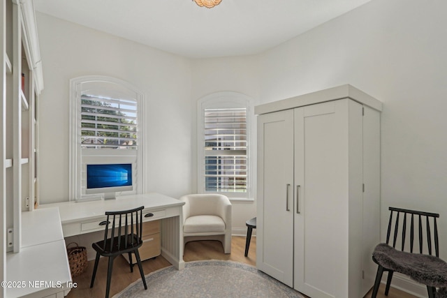90 Kenmore Ave, Ponte Vedra, FL 32081 - office area with light wood finished floors and built in study area