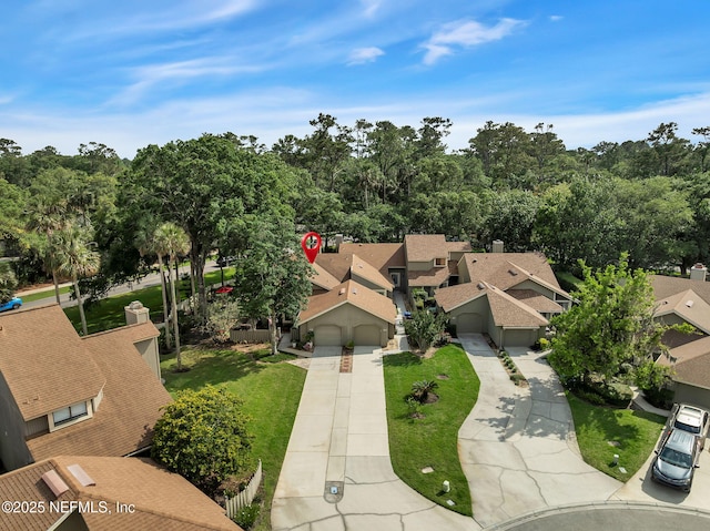 aerial perspective of suburban area