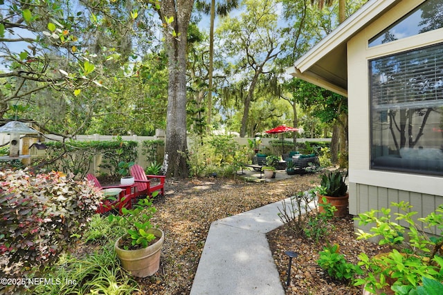 view of fenced backyard