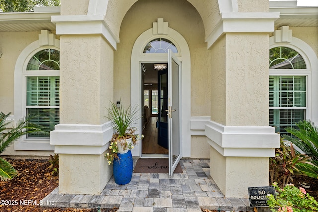 14526 Starbuck Springs Way, Jacksonville, FL 32258 - property entrance featuring stucco siding