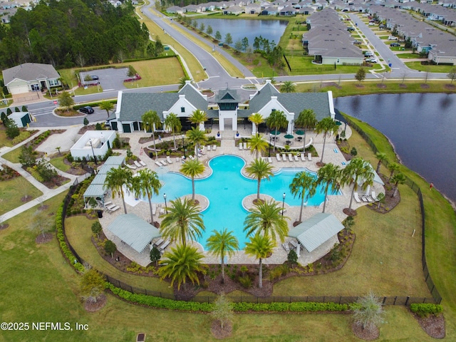 221 Saint Kitts Loop, Saint Augustine, FL 32092 - drone / aerial view of a pool and a nearby body of water