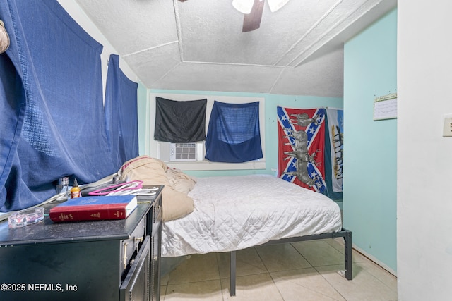 37885 Kings Ferry Rd, Hilliard, FL 32046 - bedroom featuring cooling unit, tile patterned floors, ceiling fan, and a textured ceiling