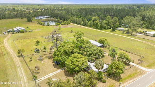 37885 Kings Ferry Rd, Hilliard, FL 32046 - drone / aerial view featuring a wooded view and a rural view