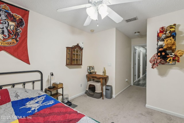 625 Oakleaf Plantation Pkwy Unit 1115, Orange Park, FL 32065 - bedroom featuring carpet flooring, baseboards, a ceiling fan, and visible vents