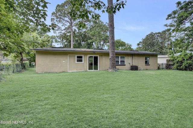 5417 Attleboro St, Jacksonville, FL 32205 - rear view of property featuring concrete block siding and cooling unit