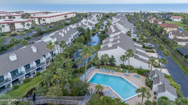 890 A1A Beach Blvd Unit 39, Saint Augustine, FL 32080 - bird's eye view of a nearby body of water and a pool area