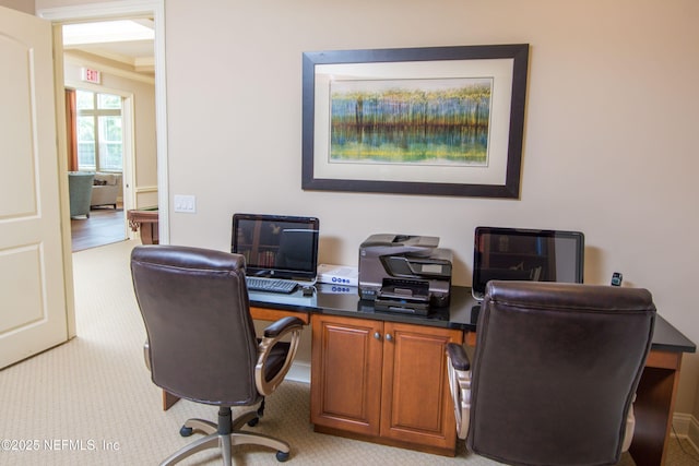 71 Utina Way, Saint Augustine, FL 32084 - home office with crown molding and light carpet