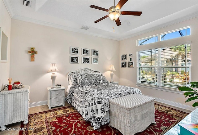 71 Utina Way, Saint Augustine, FL 32084 - bedroom featuring ornamental molding, baseboards, and visible vents